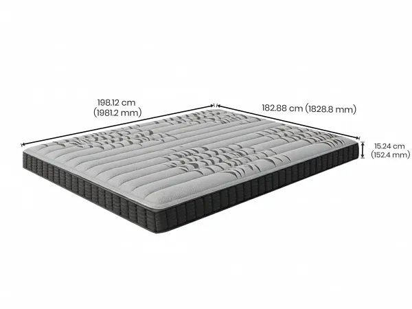 Vesta Solid Wood King Size Double Bed with 6 Inches Memory Foam Mattress